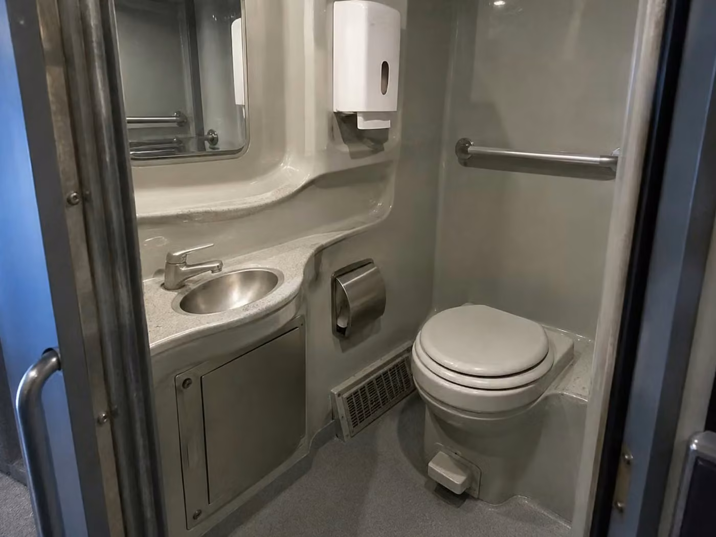 statesboro 56 passenger charter bus onboard restroom