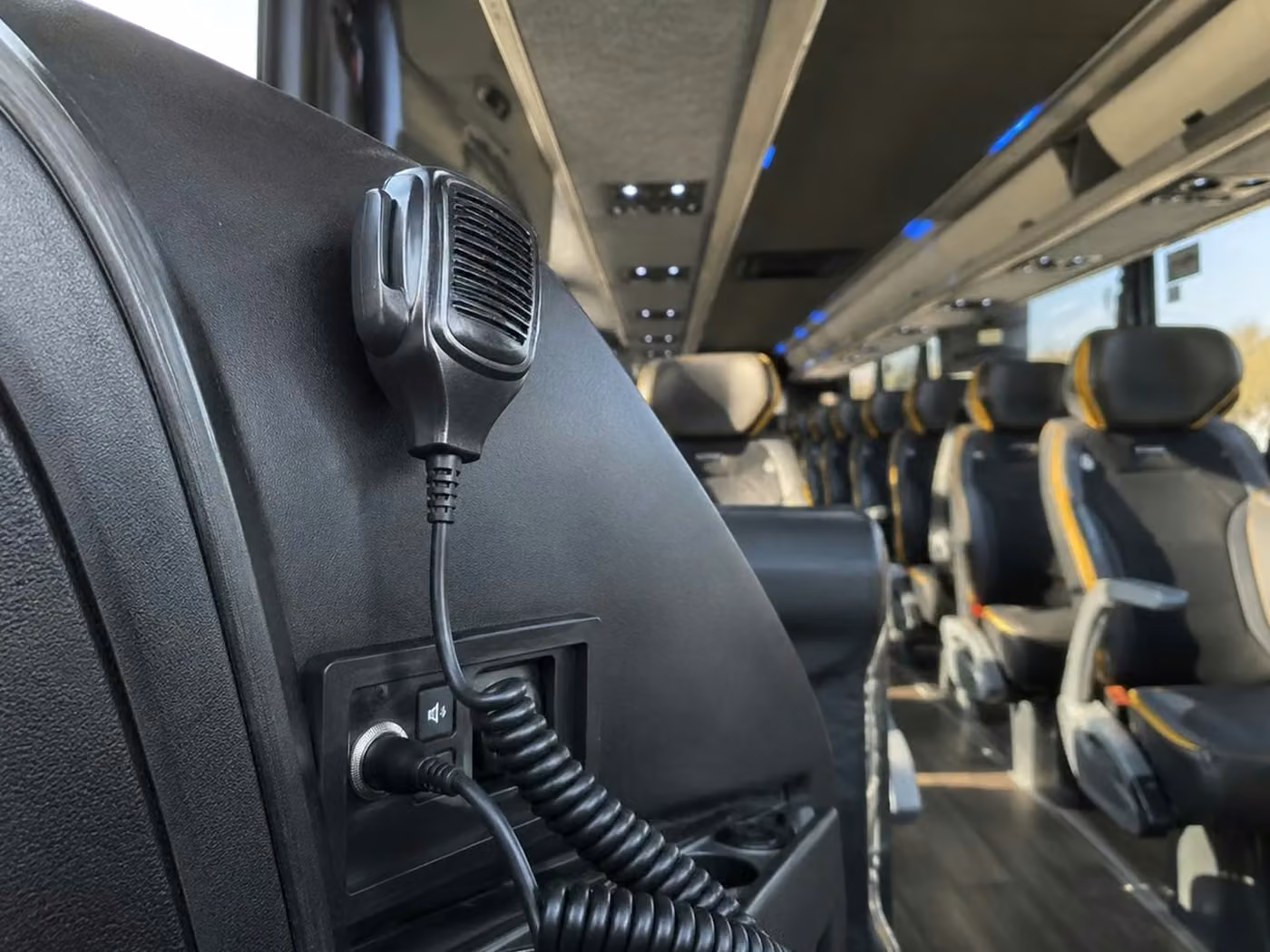 statesboro 56 passenger charter bus pa system