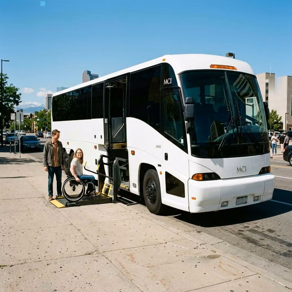 statesboro 56 passenger charter bus wheelchair lift