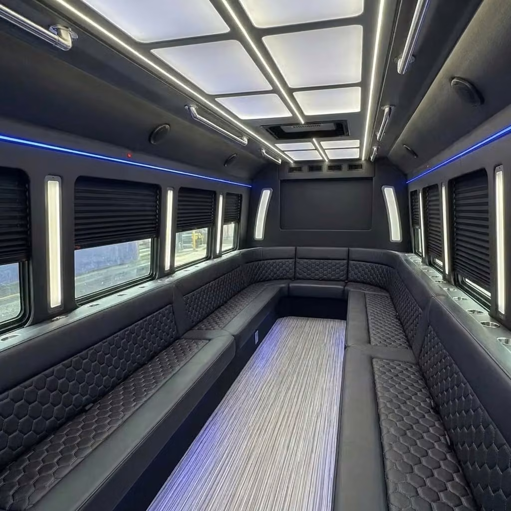 statesboro party bus wraparound seating